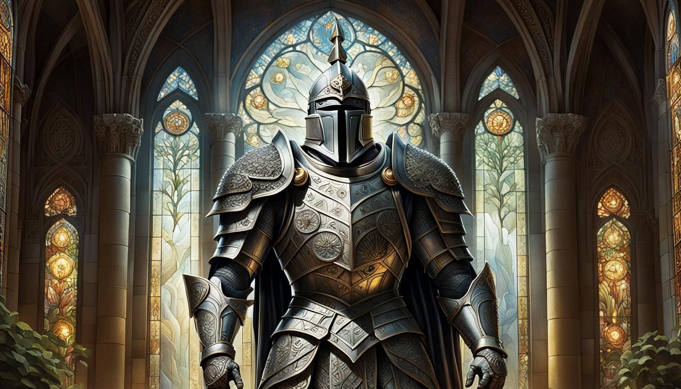 Mystical Knight Guardian in Stone Hall