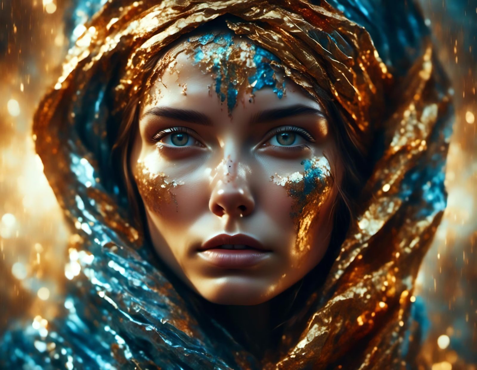 Sensual Woman Portrait in Hyperreal Style