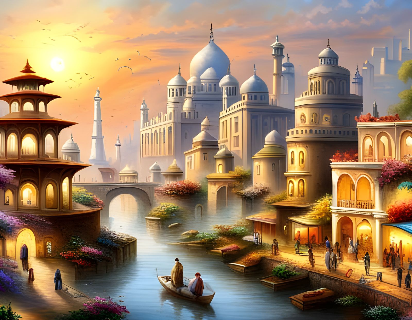 Indian Man Rides Tiger Through Delhi Bazaar