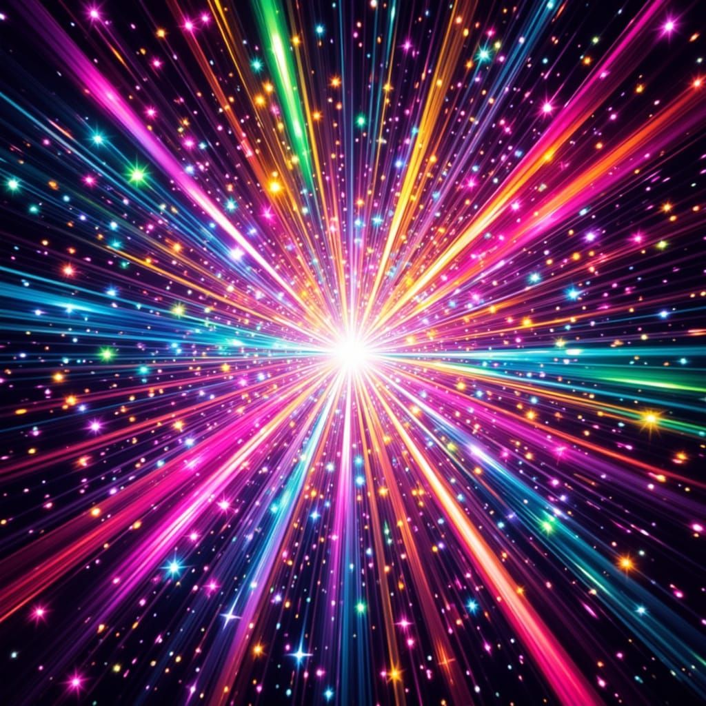 Vibrant Geometric Shapes in Electric Neon Colors