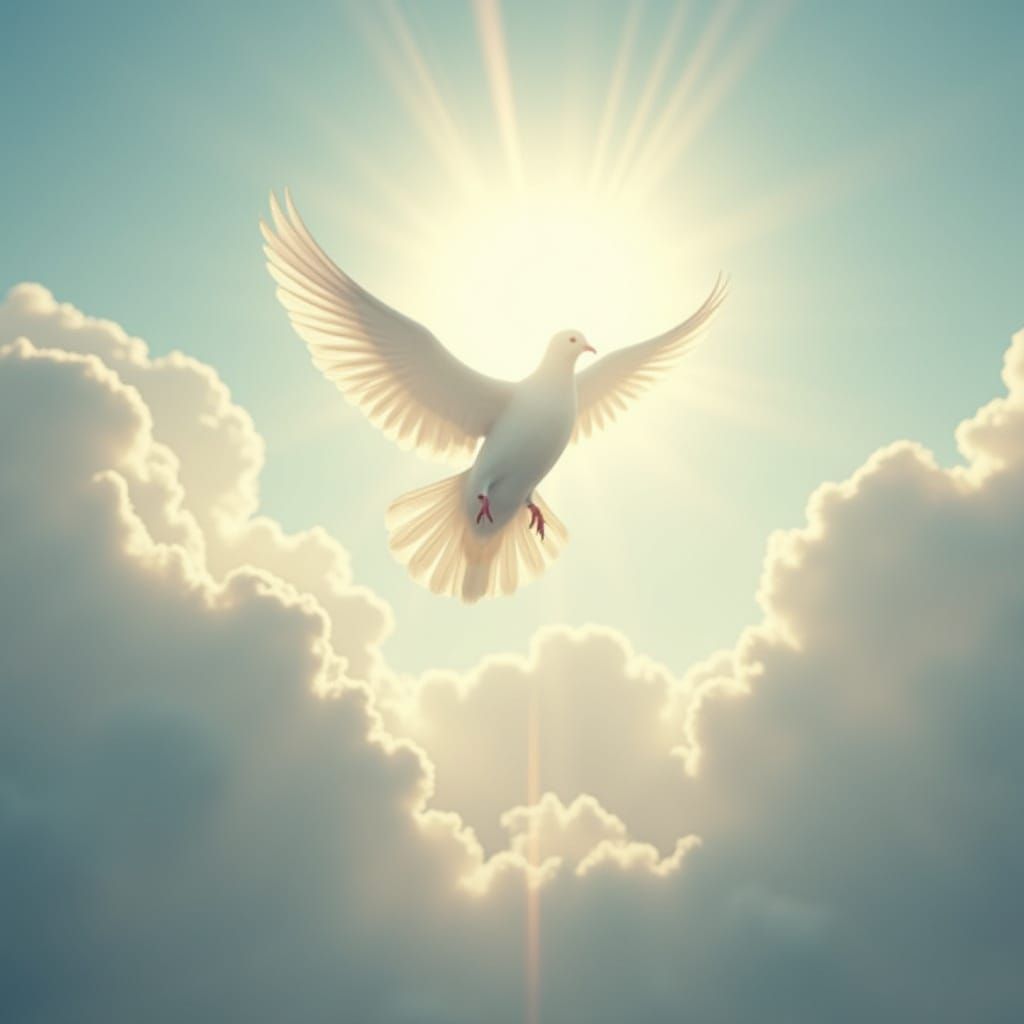 Serenity in Flight: A Dove's Ethereal Soar