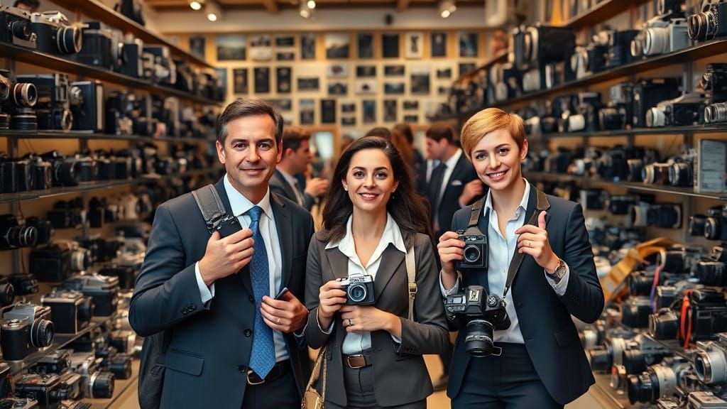 Photographers at Camera Museum Exhibition in Photorealistic ...