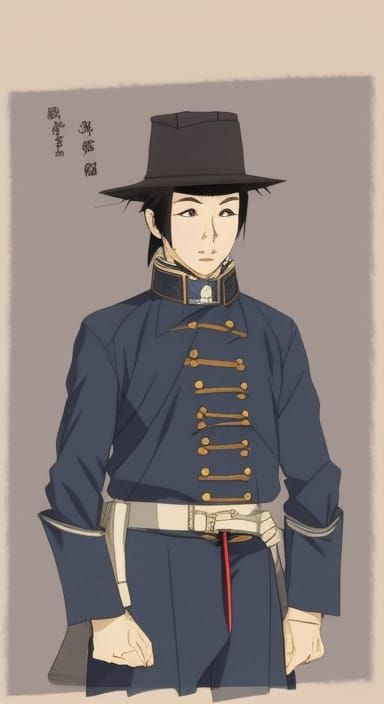 Matsudaira Katamori in Union Army Uniform, Anime Style