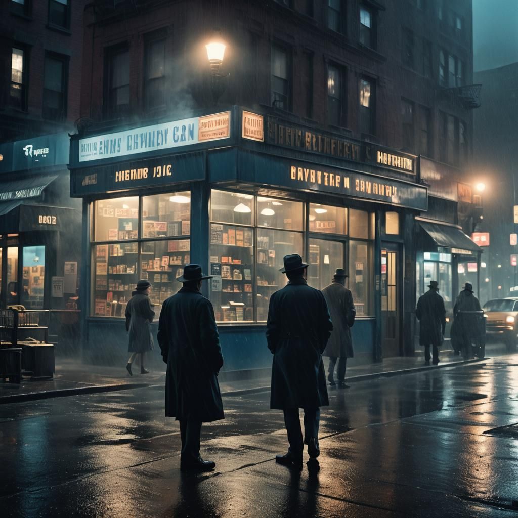 Rainy NYC Street Scene in Cinematic Style