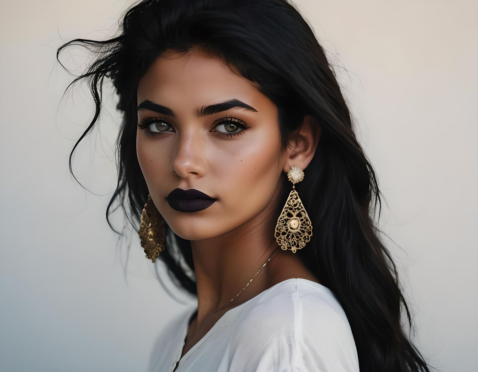 Portrait of a Cuban Girl with Piercings