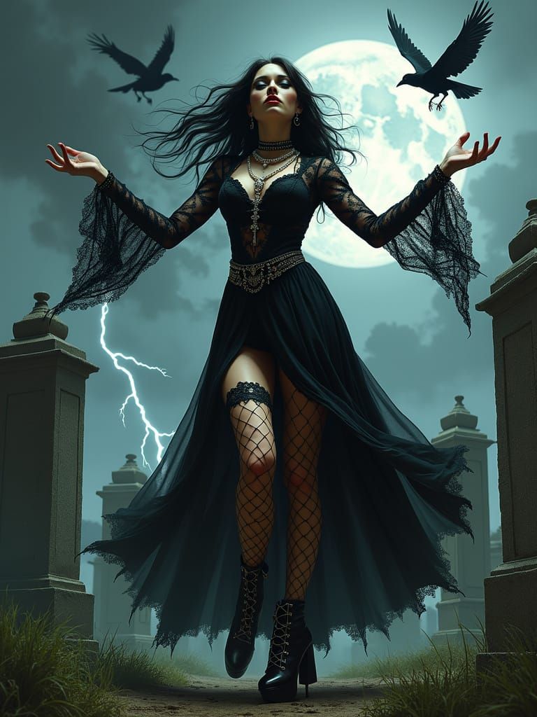 Gothic Goddess of the Macabre Night