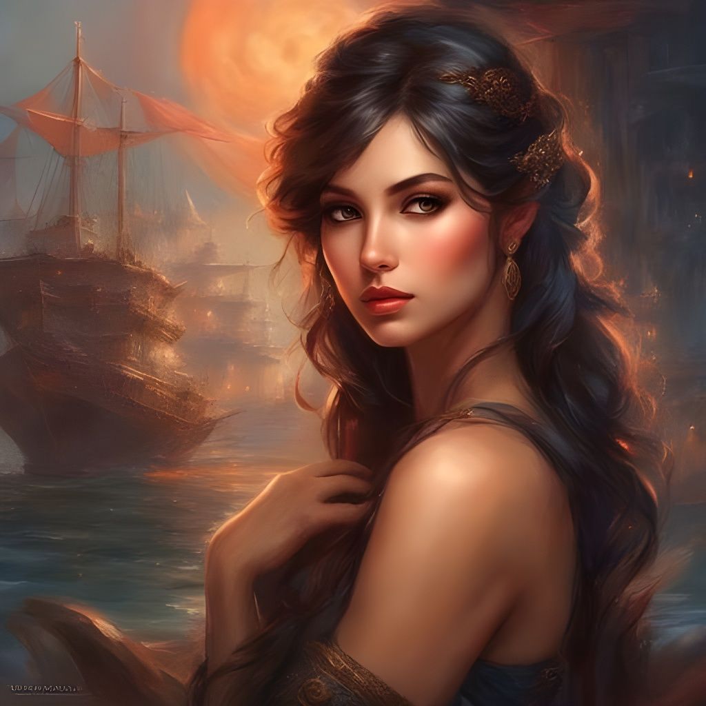 Portrait of a Beautiful Latina Girl in Office