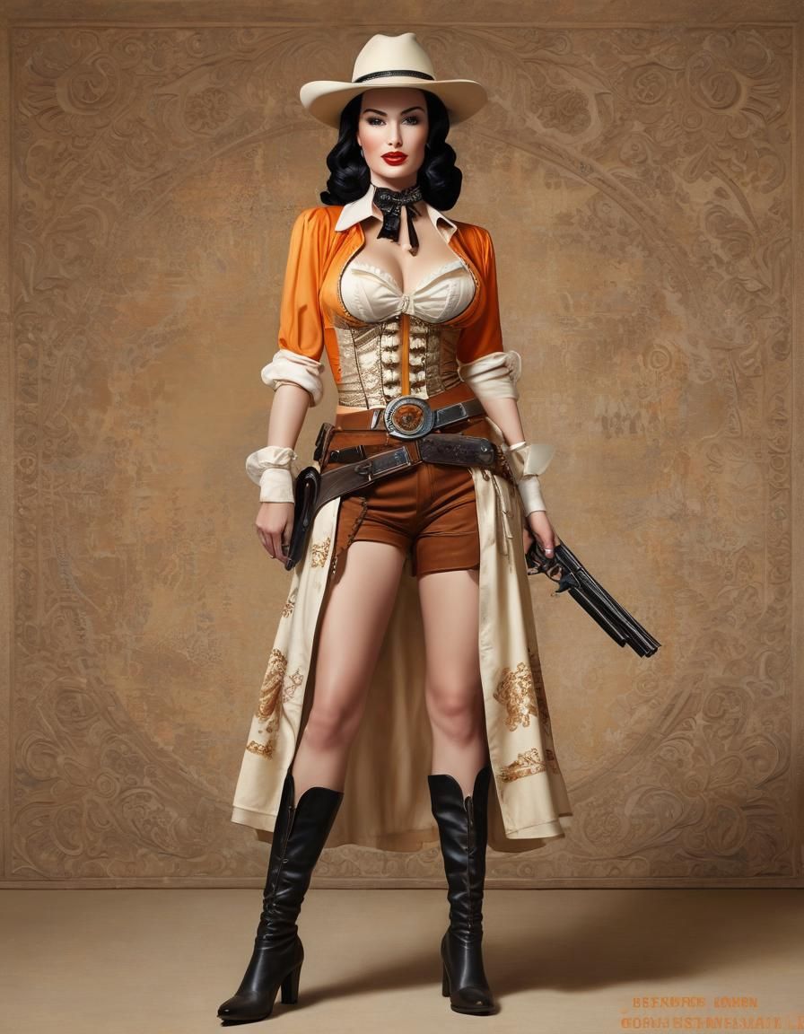 Dita Von Tease as Old West Gunfighter