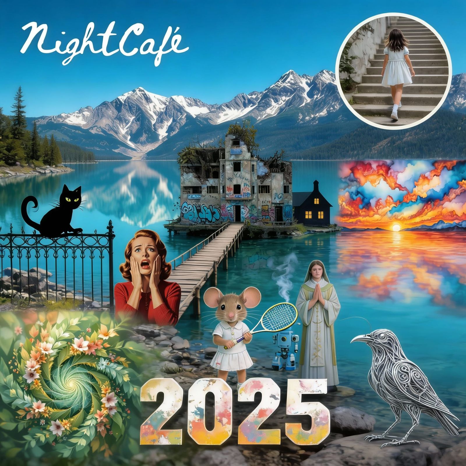 AI Art Collage: 2025's Top Creations Combined