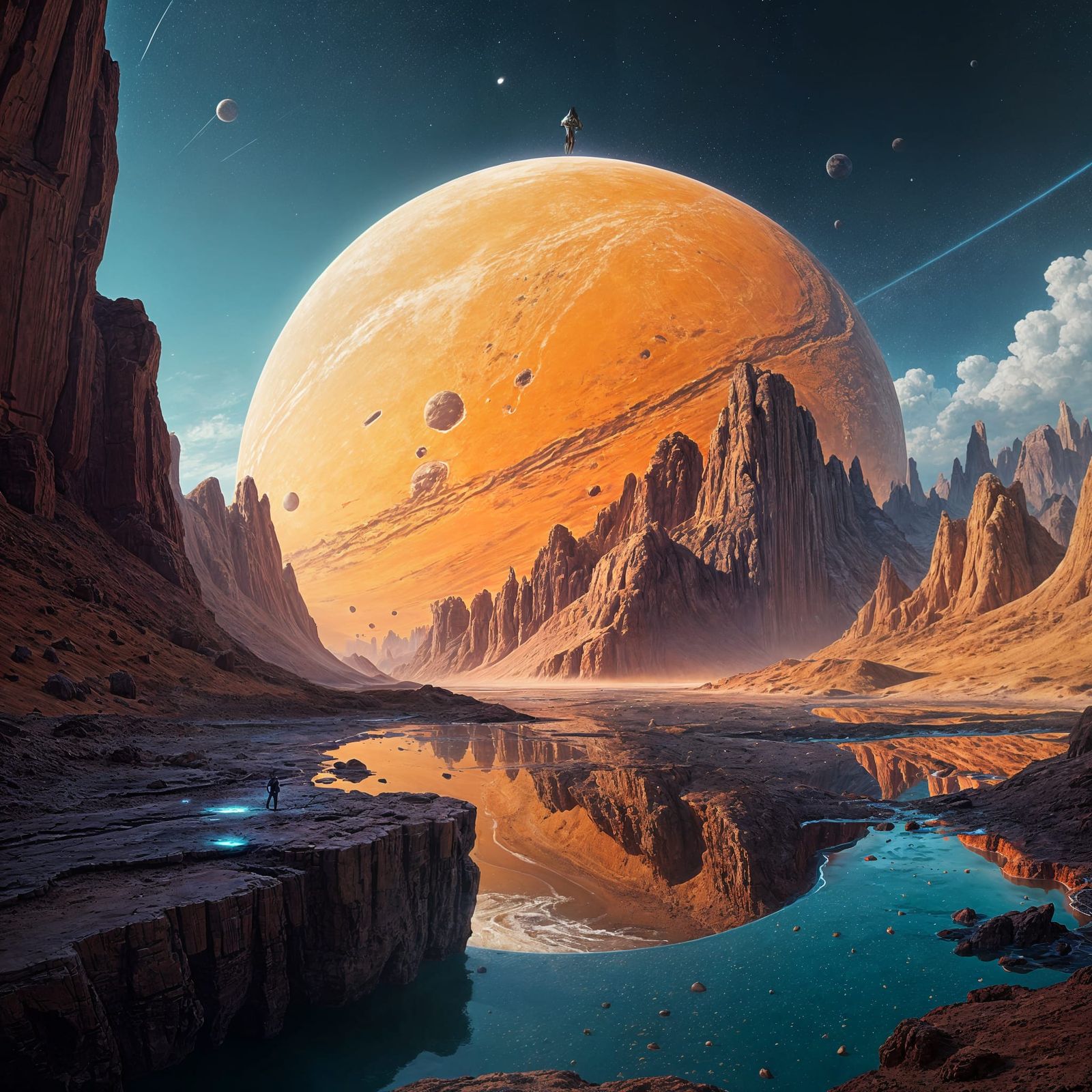 Cube-Shaped Planet in Cosmic Desert Storm