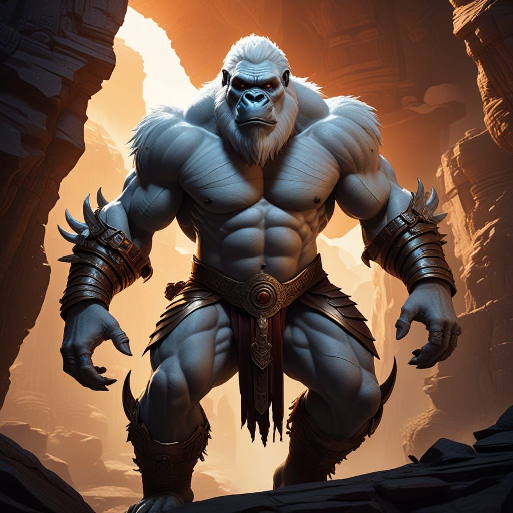 Majestic White Gorilla from Mars Captures Fantasy Princess