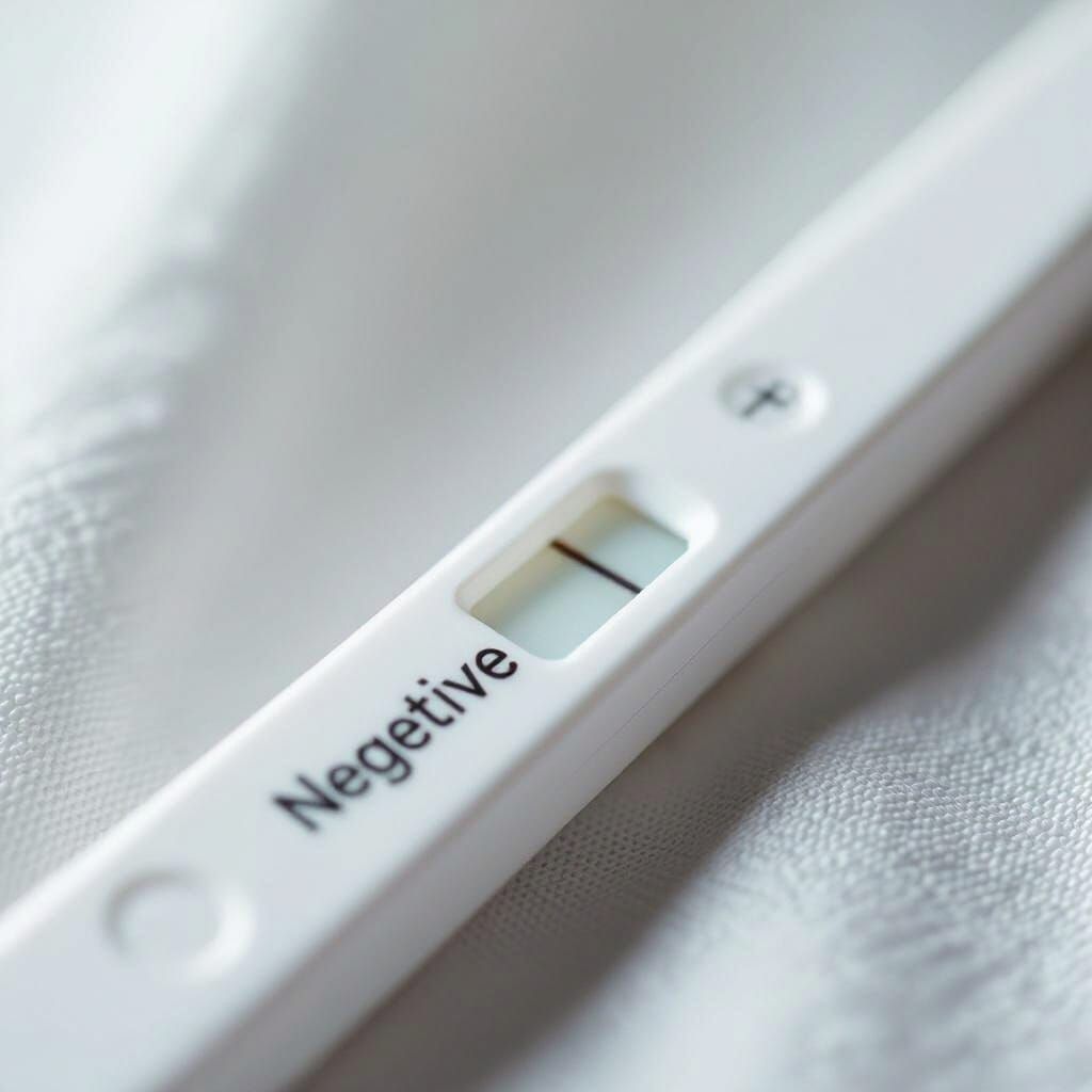 Realistic Pregnancy Test Showing Negative Result