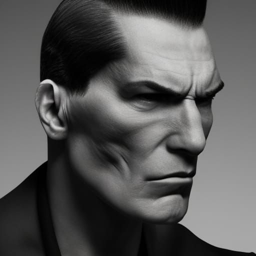 Imposing Figure Portrait in Hyperdetailed Style