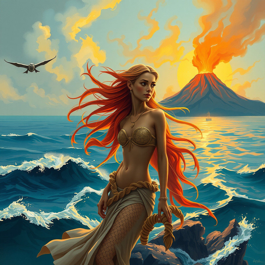 Parthenope Watches Vesuvius Erupt: Ash Thorp Style