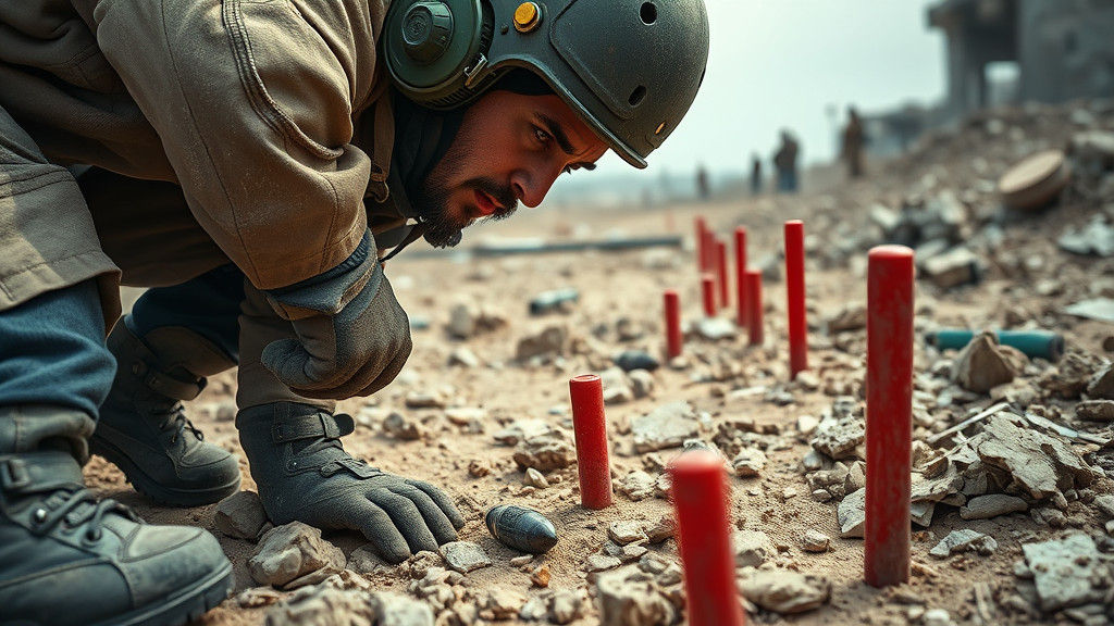 Mine-Clearing Specialist in Gaza: Intense Hyper-Realistic Cl...