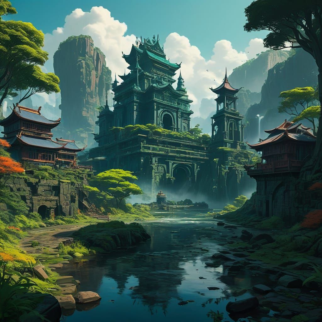 Epic Fantasy Landscape from Avatar: The Last Airbender