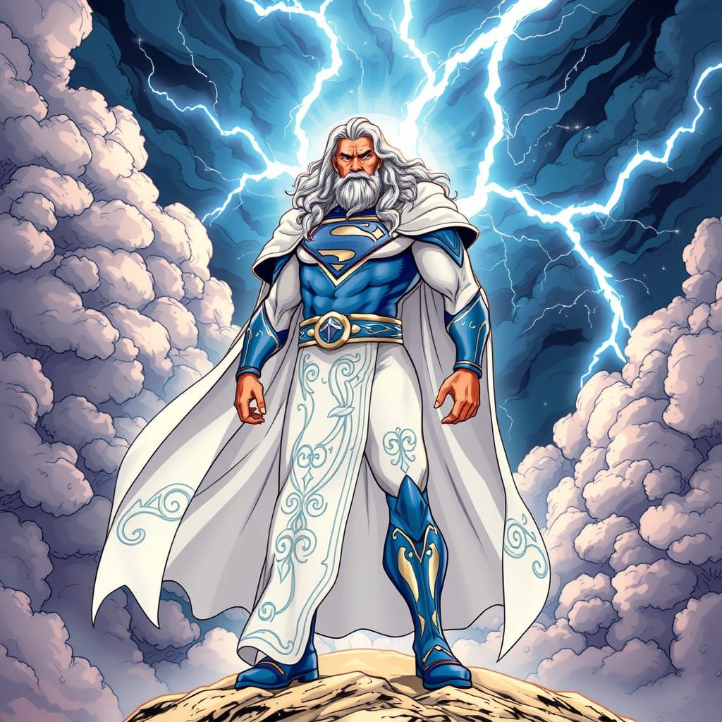 Majestic Hero Blends Gandalf's Wisdom with Superman's Power