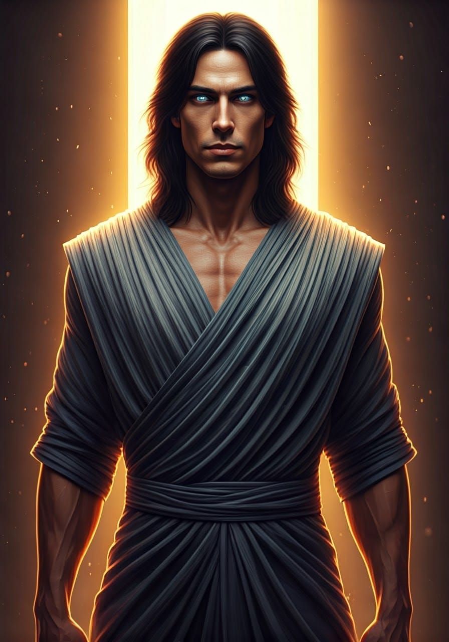 Handsome Man in Golden Ratio Proportion