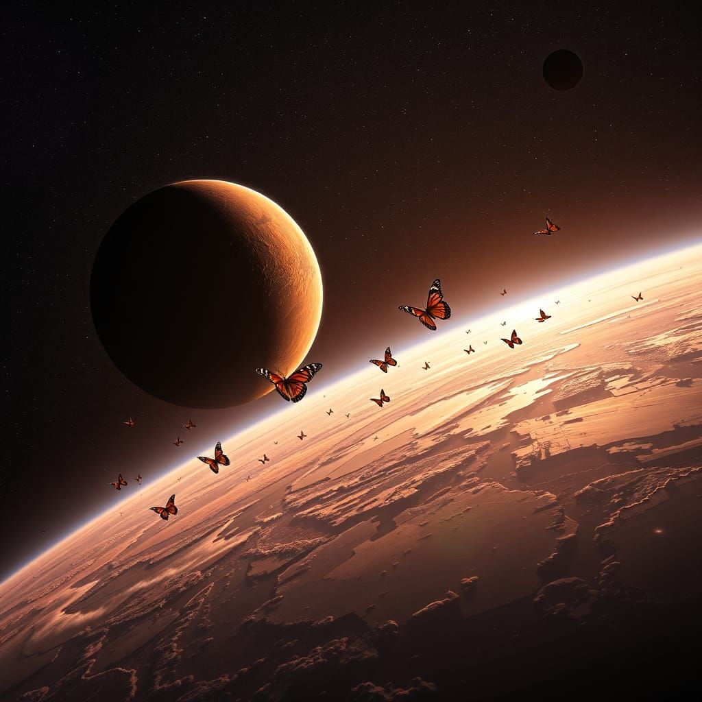 Martian Butterflies Journey Through Van Allen Belt
