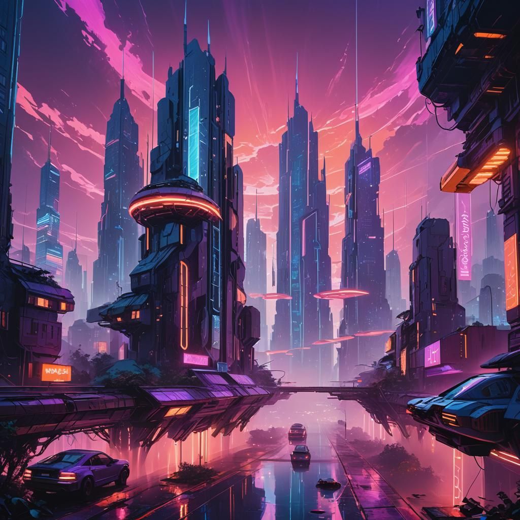 Futuristic Minsk Metropolis Concept Art
