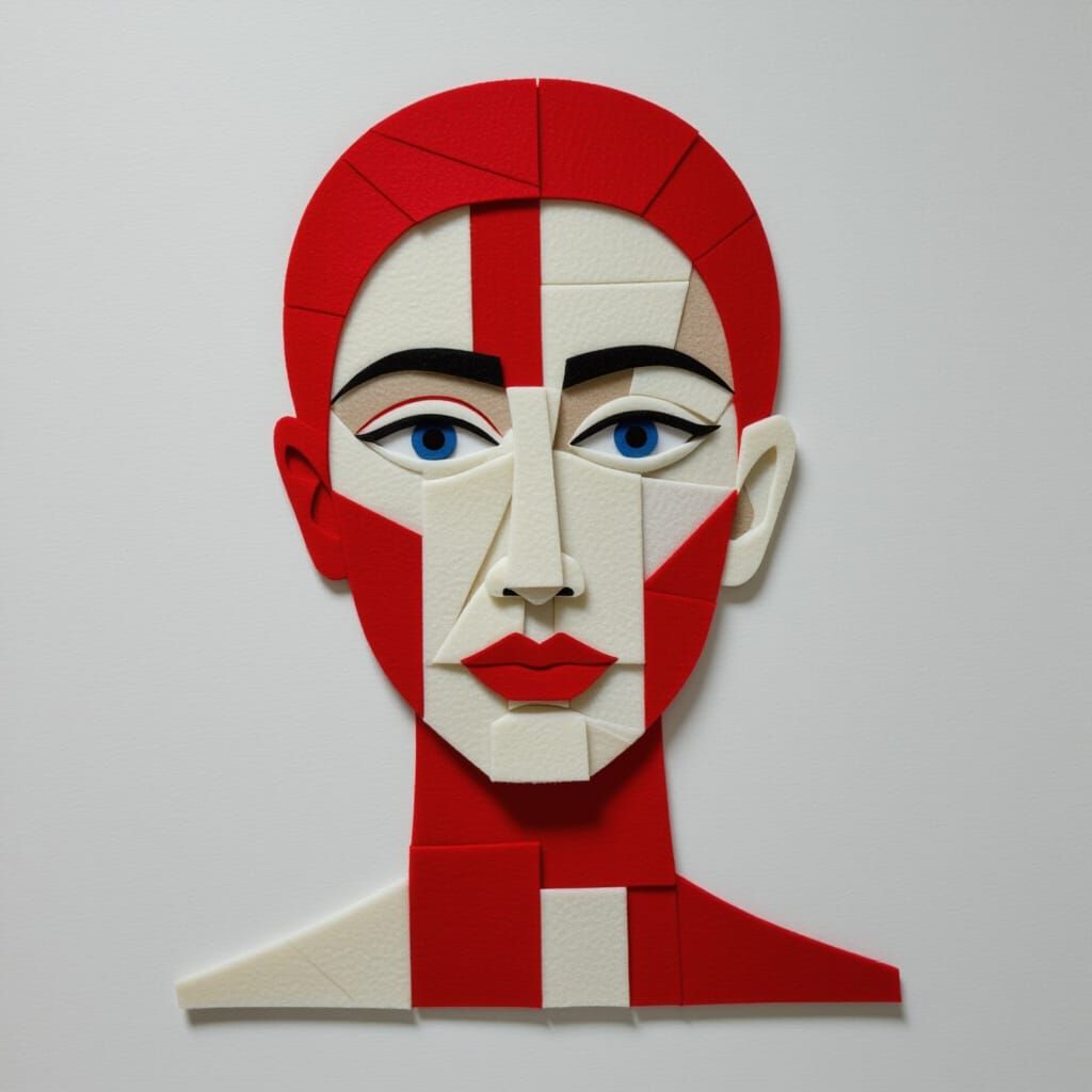 Feltcraft Face Art in Red and White