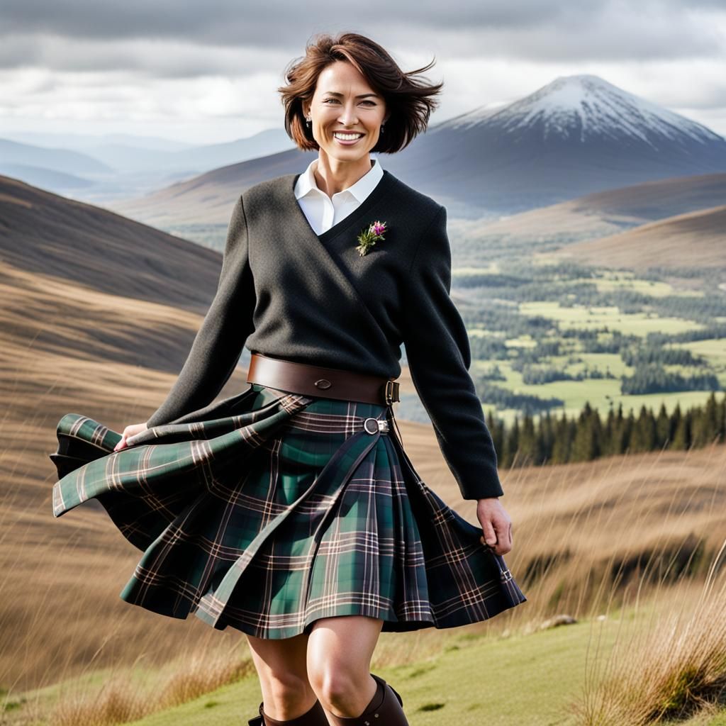 Young Woman in Scottish Highland Dress