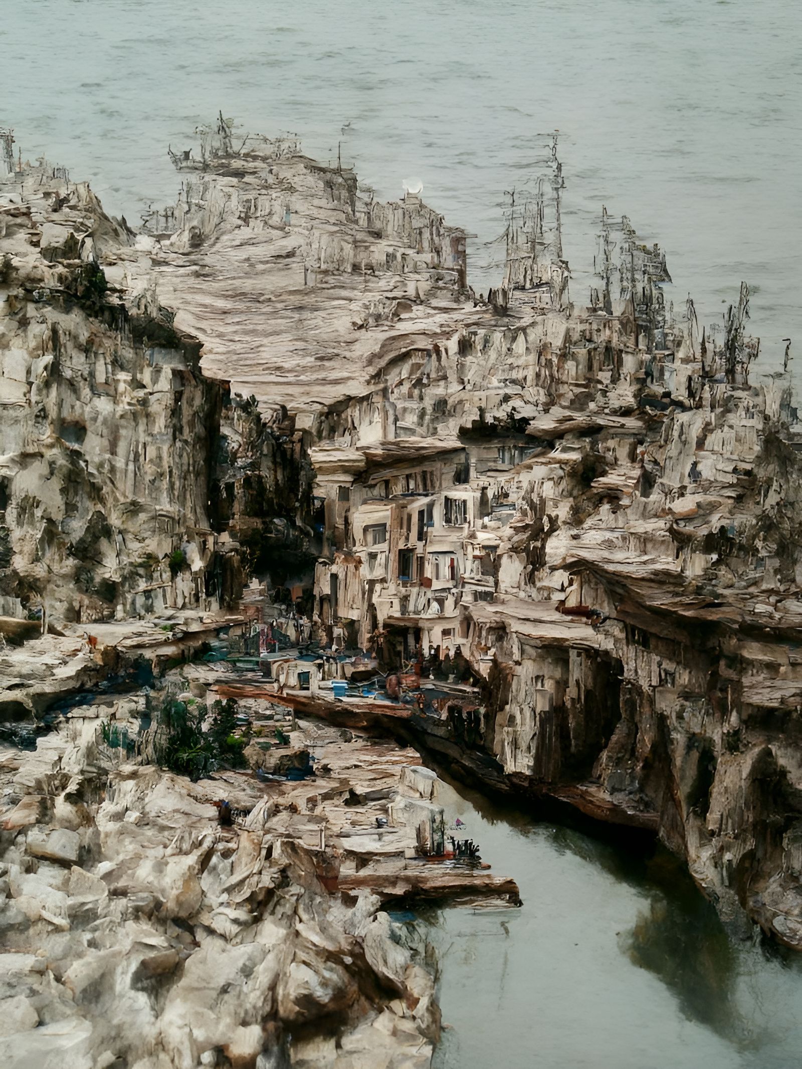 Hyperrealistic Canyon Inspired by Classical Art