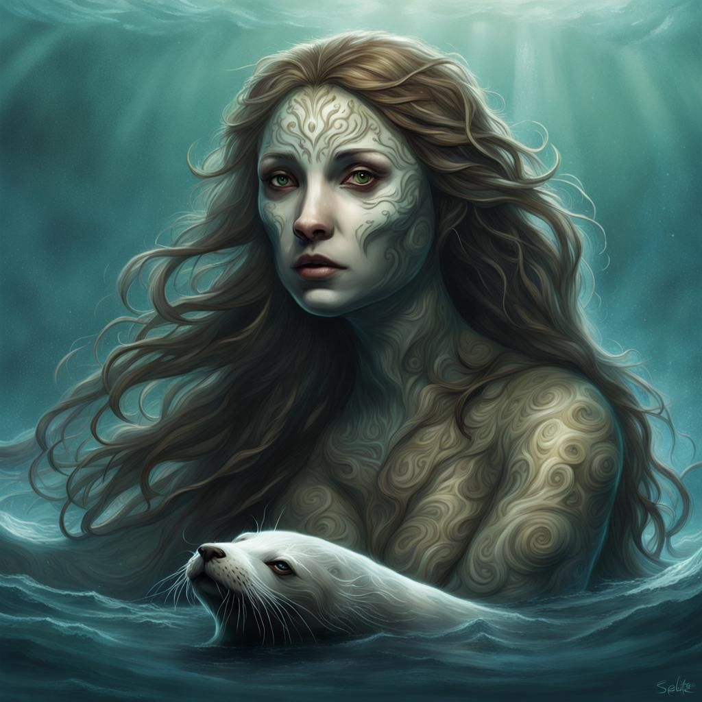 Enchanting Selkie in Detailed Fantasy Art