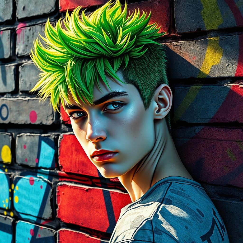 Rebellious Graffiti-Inspired Concept Art in Deep, Rich Color...