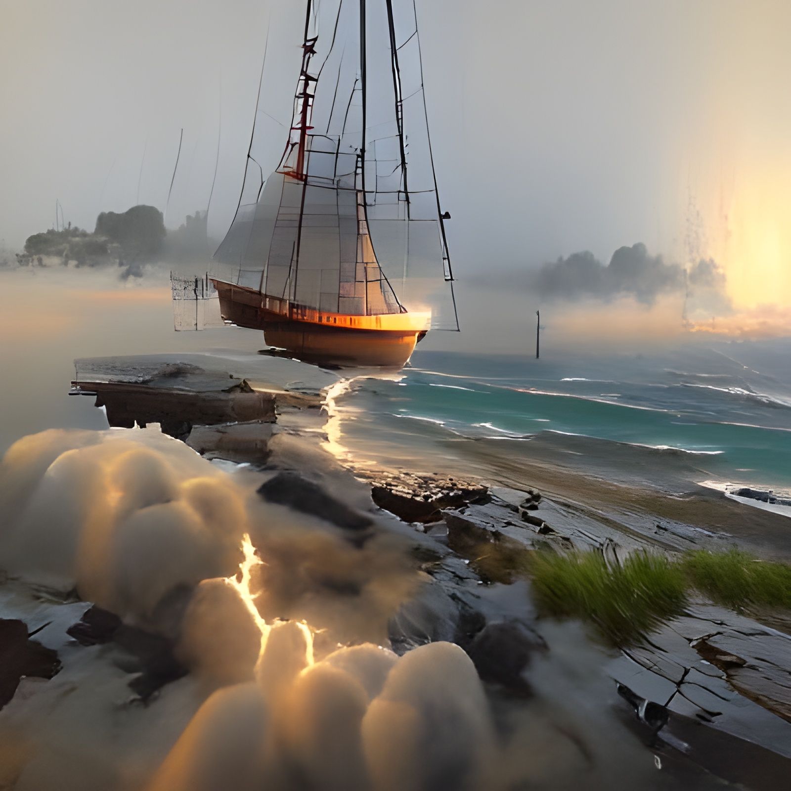 Victorian sailing ship