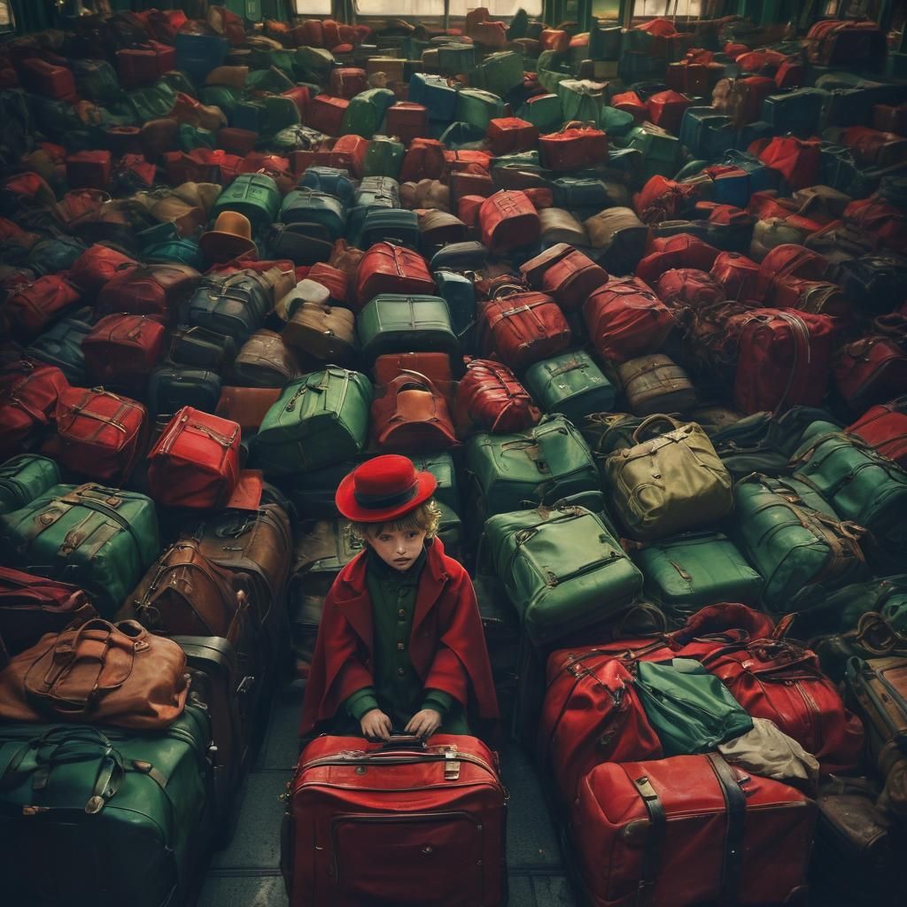 Little Prince in Surreal Train Station