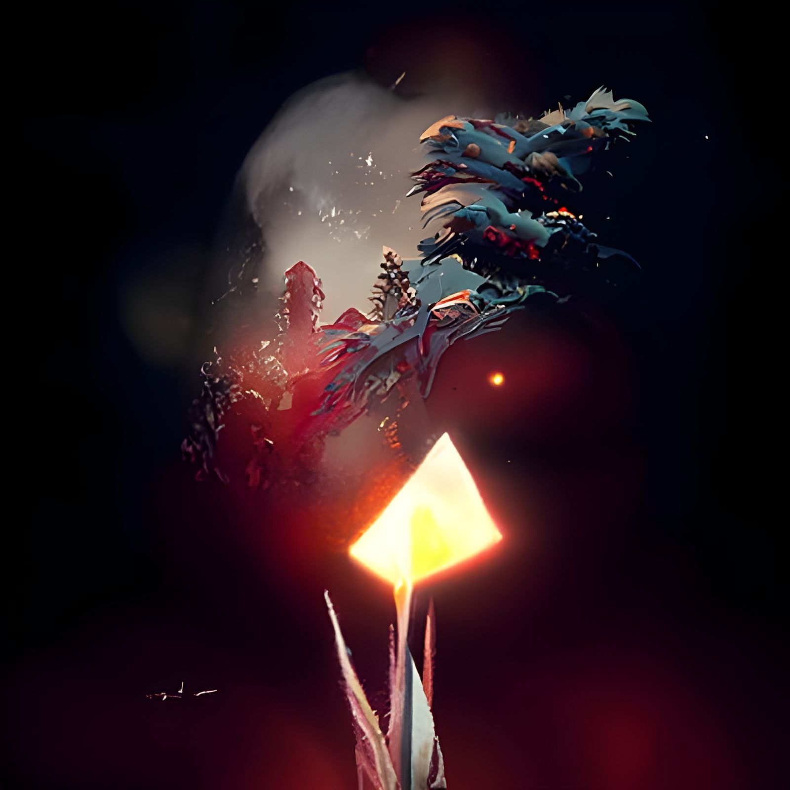 Colorful Fireworks Display in Romantic Style