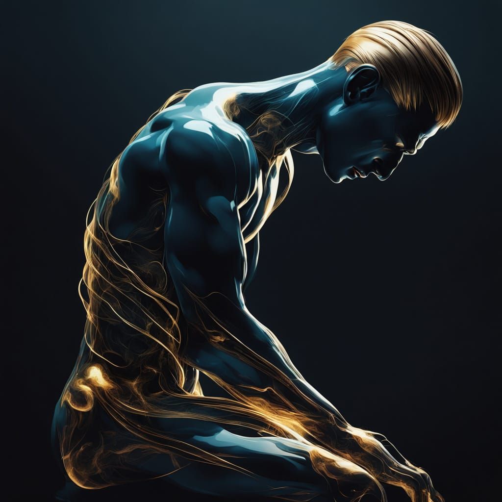 Elegant Therapeutic Massage Art in Warm Golden Light