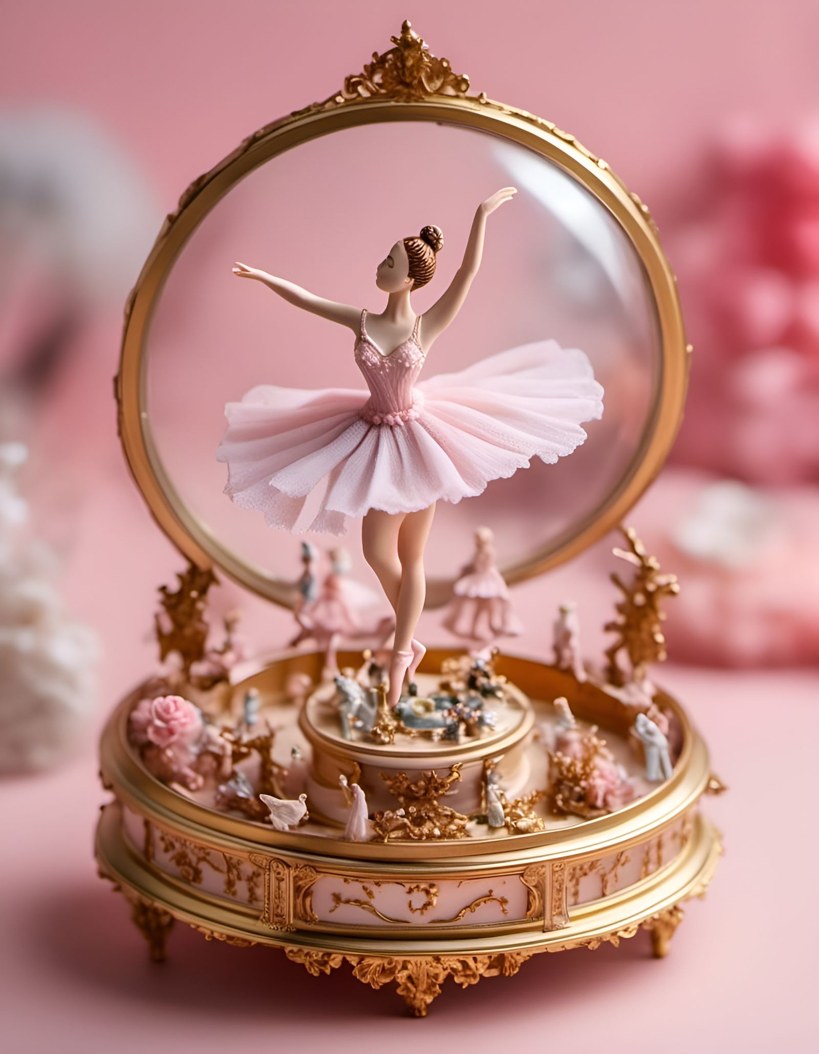 Ballerina Dances in a Music Box