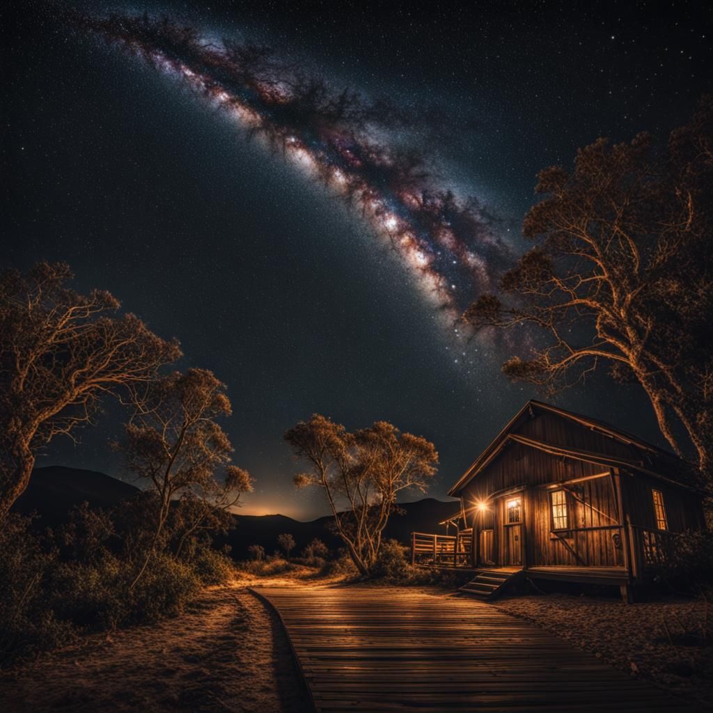 Hyperrealistic Night Sky with Stars in Sharp Focus