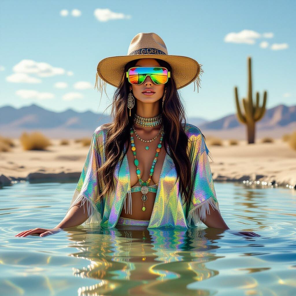 Desert Mirage: Psychedelic Pop Art in Hyperrealism