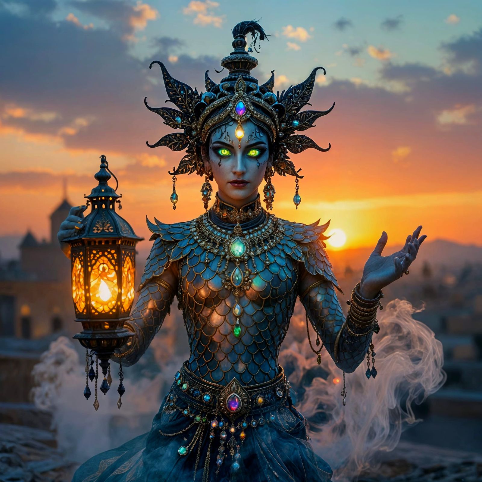 The Djinn of the lamp