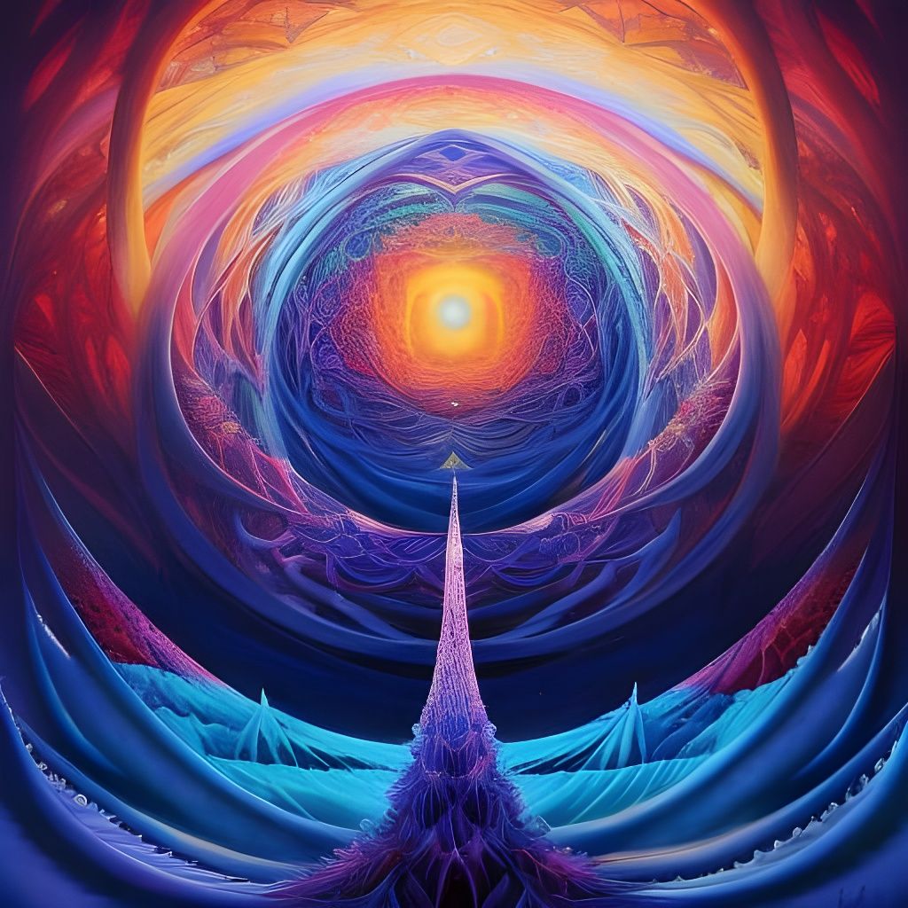 Crystallized Honey Drip Tree: Digital Fractal Art