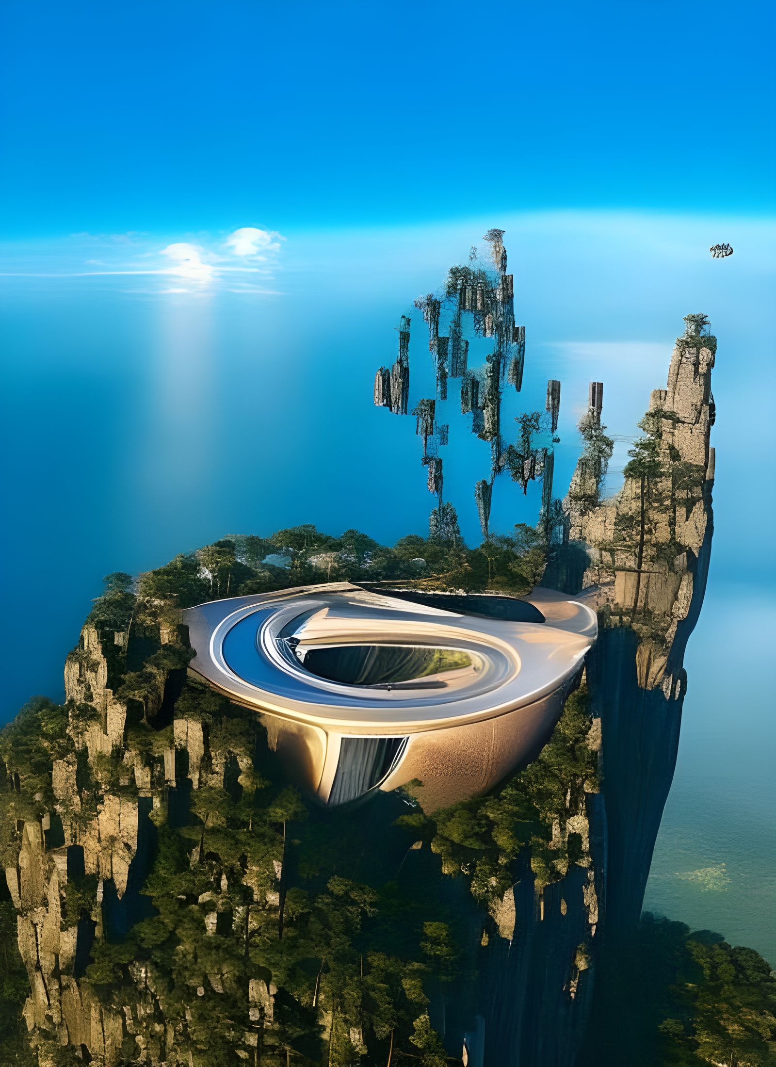 Surreal Deconstructed Nervous System Cityscape