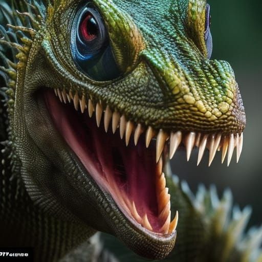 Menacing Reptile Creature in Cinematic Style