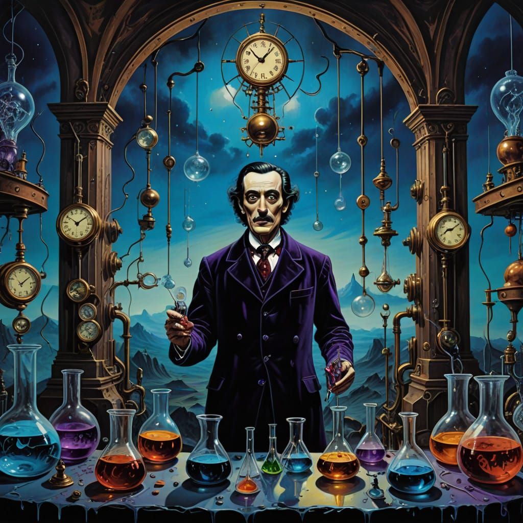 Ethereal Vampire in a Surreal Scientific Realm