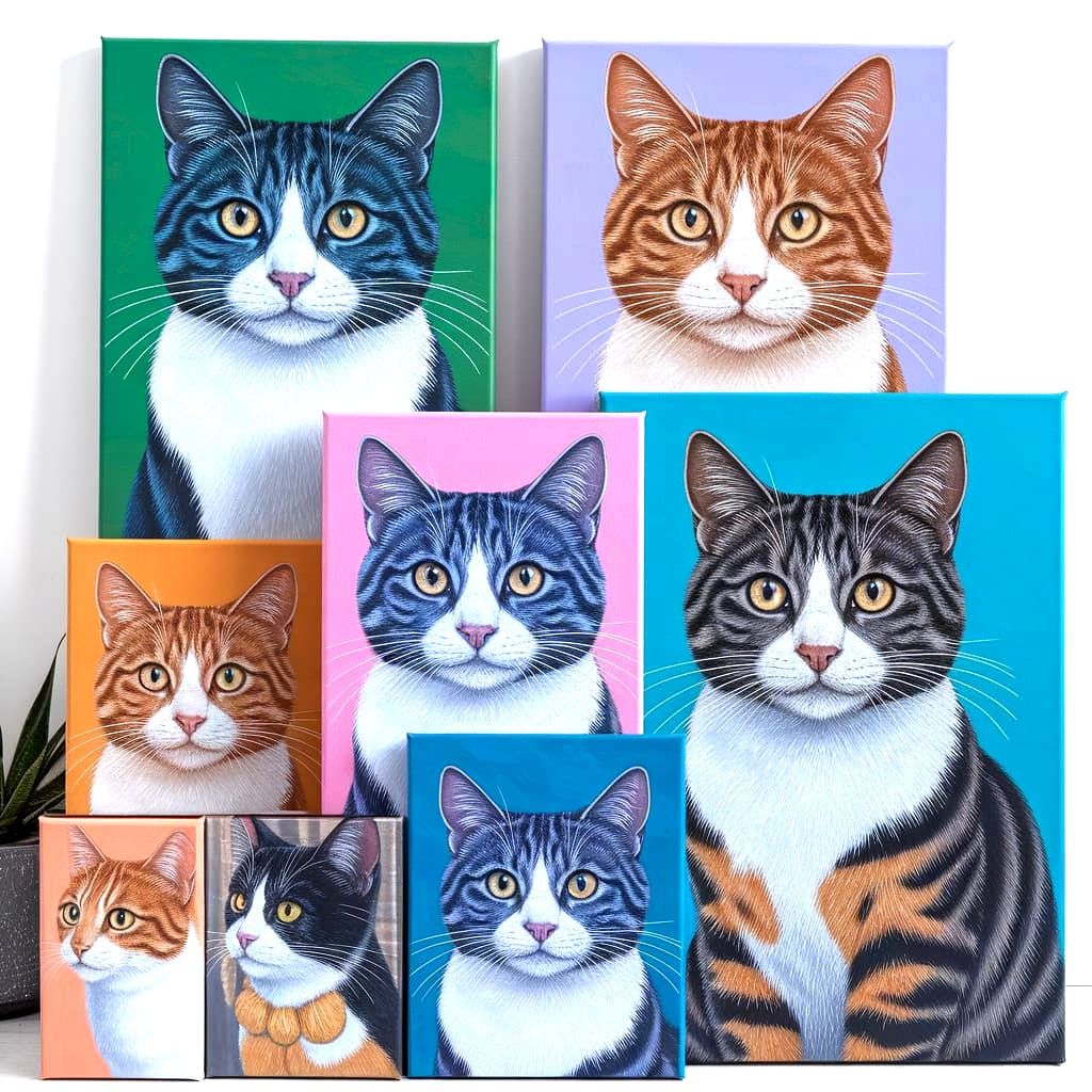 Eclectic Cat Art in Multiple Styles