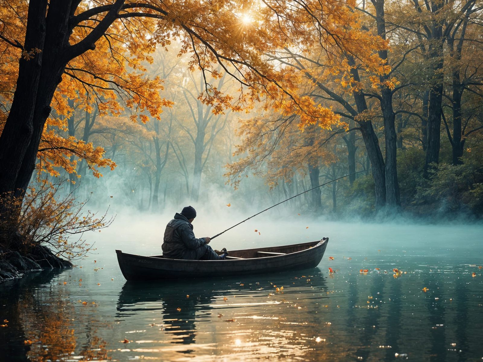 Autumn Leaves Fall: Woodcut of First Frost