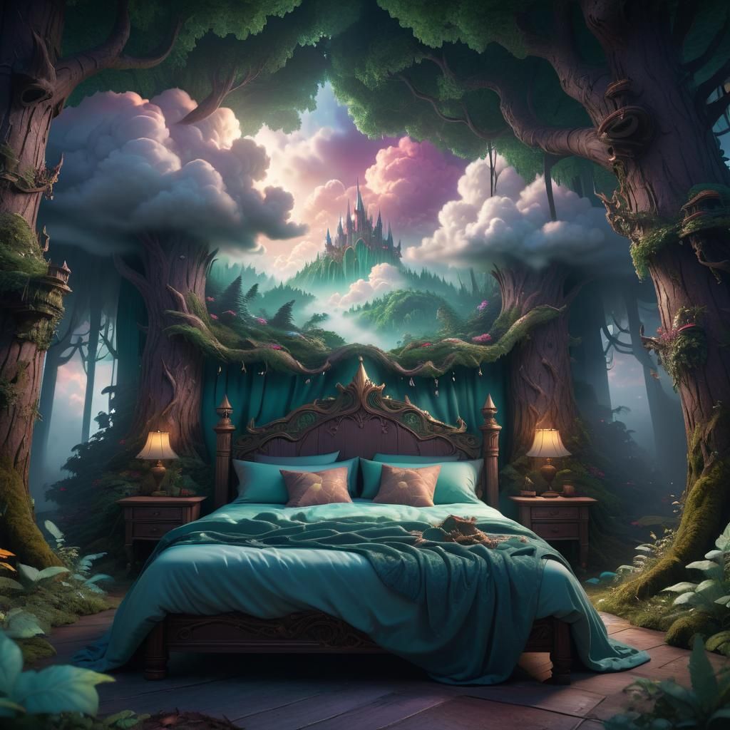 a dream in fantasy forest