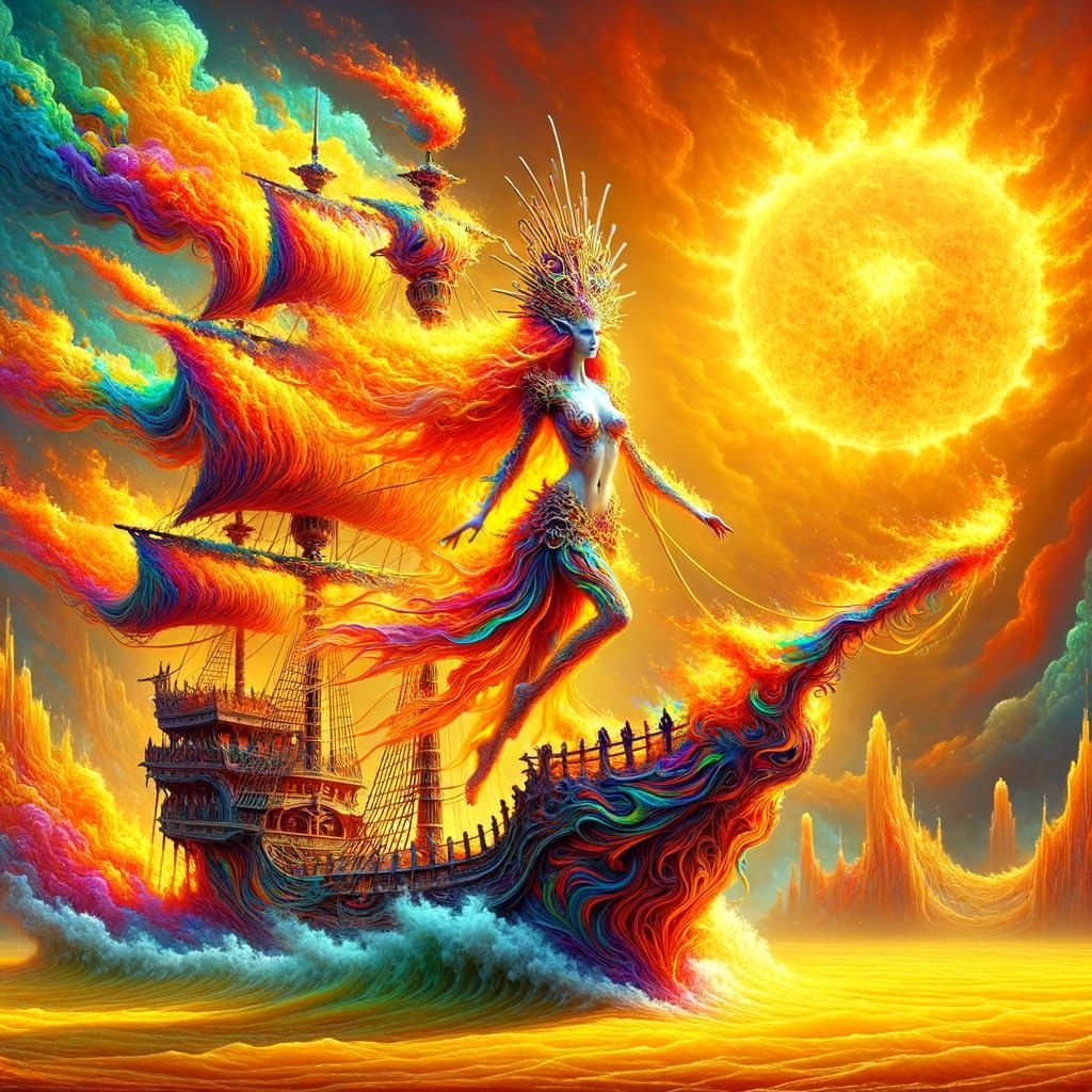 Hyper-Reality Sci-Fi Empress of Flames