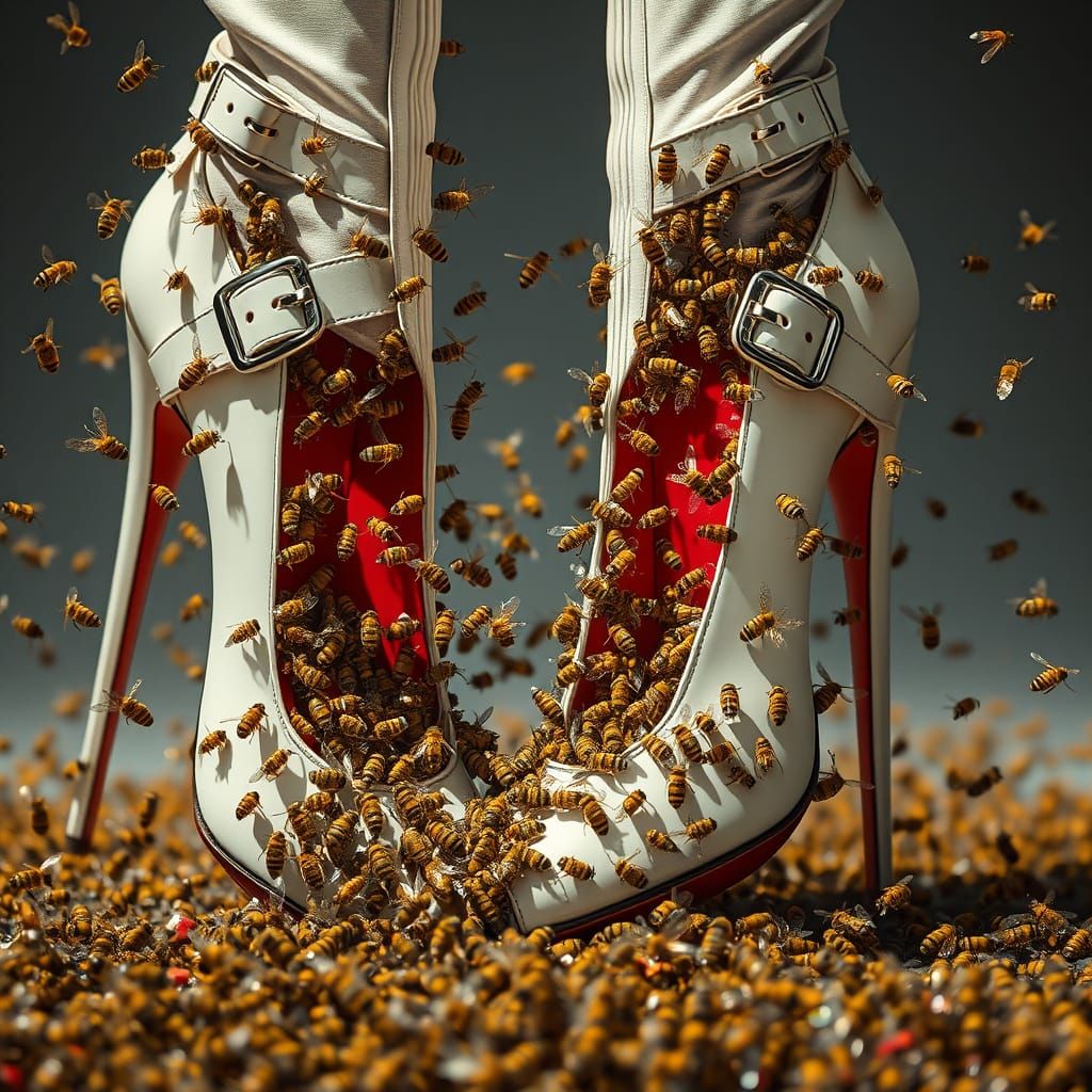 Bees Descend into Futuristic Stiletto Shoes