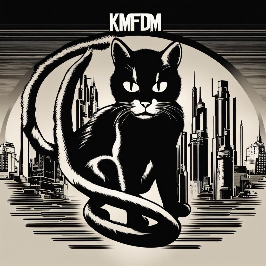 Feline KMFDM Album Art with Cola Logo