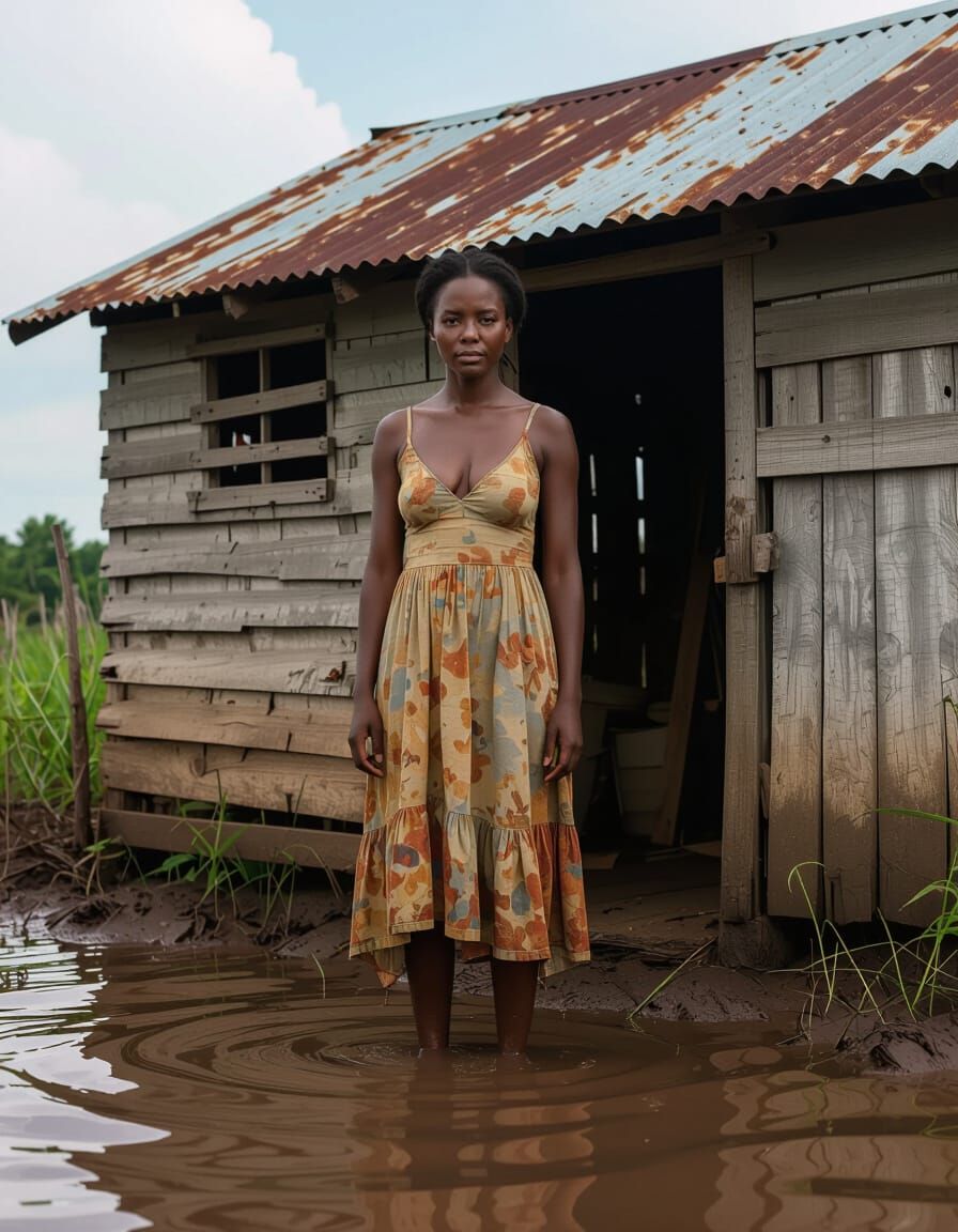 Geechee Woman in Mississippi, Emotive Character Design