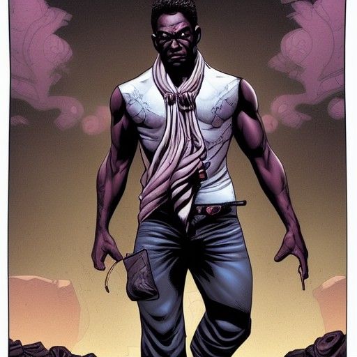 Comic Book Antihero in White Scarf