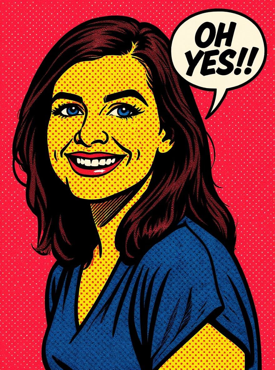 Pop Art Image Rework with Speech Bubble
